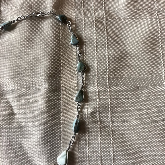 Dominican Republic Silver & Turquoise Necklace NWT - Picture 5 of 7